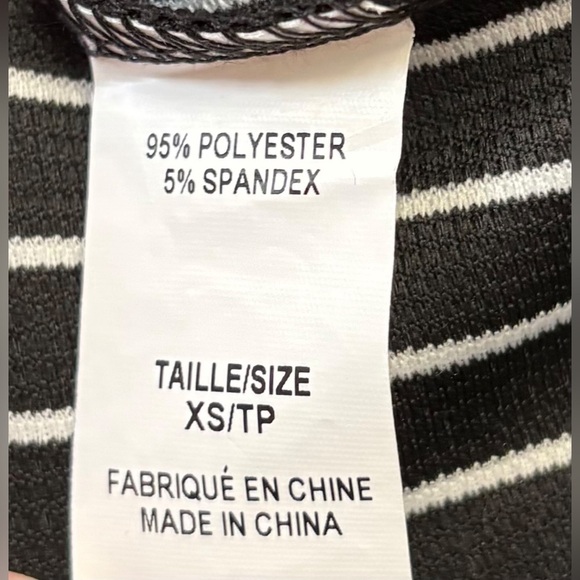 Another Story, Chic Stripe Stretch Pencil Skirt, XS, Black & White - Picture 3 of 8